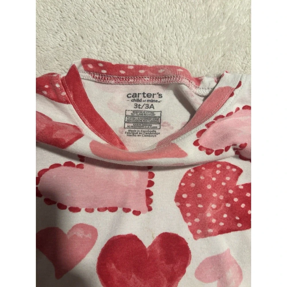 Toddler Girls Carter's & Barbie Pink Pajamas Lot Of 2- 3T‎
